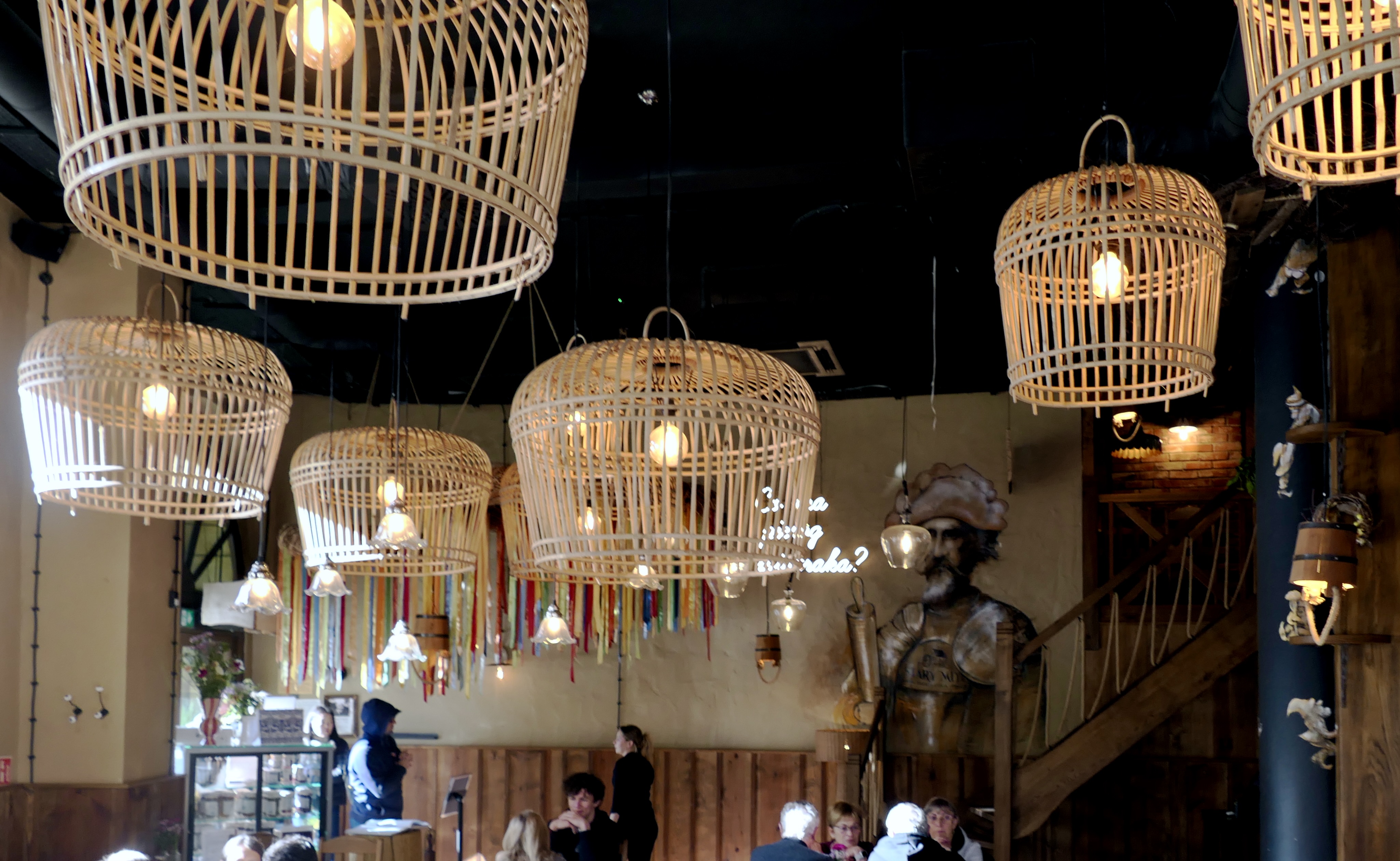 Photo from a restaurant in Wroclaw, 'Co ma pieróg do wiatraka?' What does a dumpling has to do with a windmill?